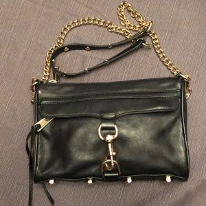 Rebecca Minkoff: Mini M.A.C. Crossbody Black/gold